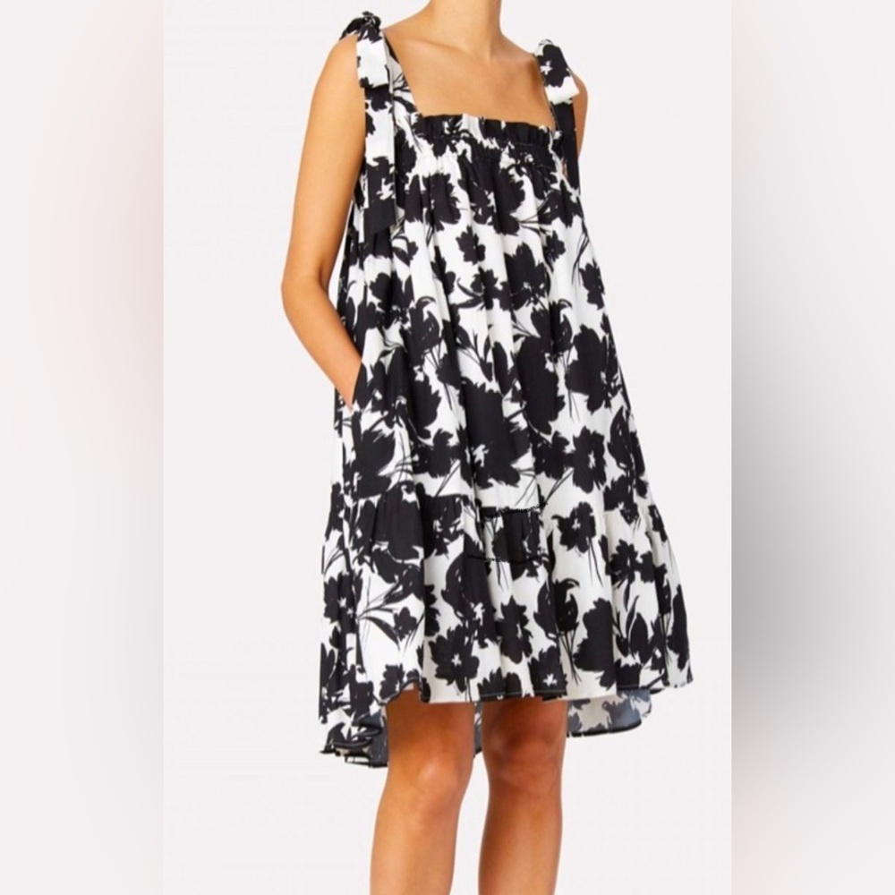 Milly. Dani Floral Print Tie Shoulder Dress. Size: Small *Never Worn*